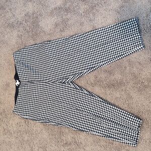 Charter Club Navy and White Checkered Pants